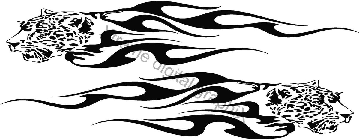 animal flames jaguar vinyl graphics kit